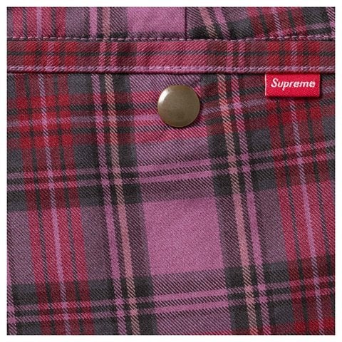 Supreme Work Short - Purple Plaid