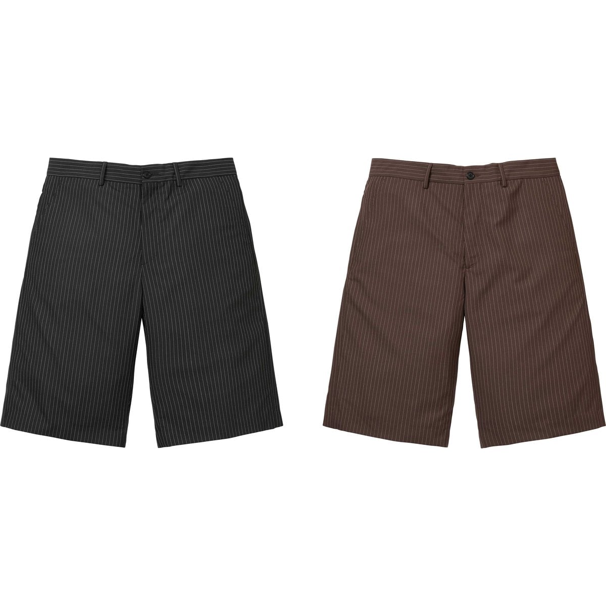 Pinstripe Wool Trouser Short