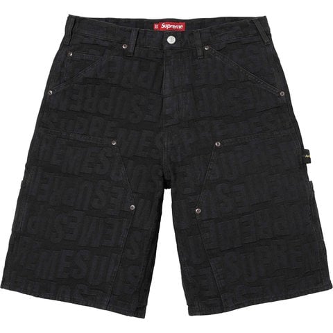 Repeat Jacquard Double Knee Denim Short - Supreme