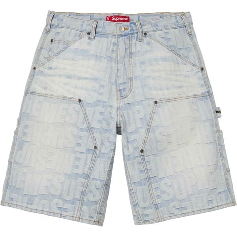 Repeat Jacquard Double Knee Denim Short - Supreme