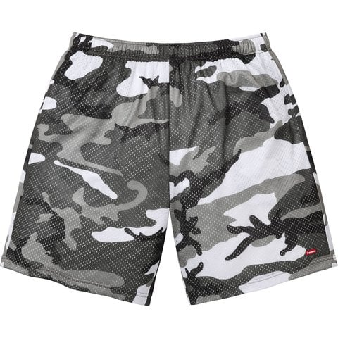 Supreme Small Box Baggy Mesh Short - Snow Camo