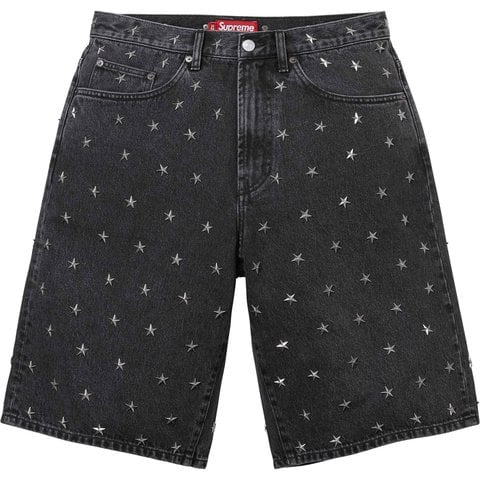 Stars Studded Baggy Denim Short - Supreme
