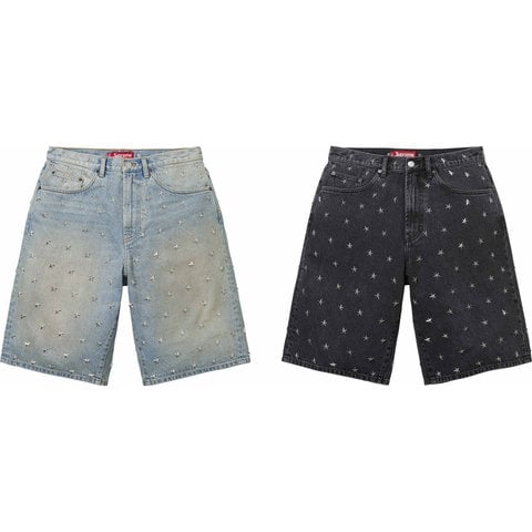 Stars Studded Baggy Denim Short - Supreme