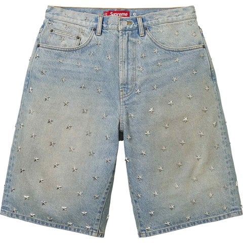 Stars Studded Baggy Denim Short - Supreme
