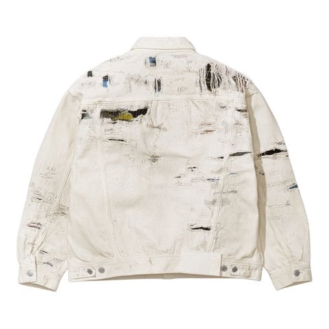 Supreme MM6 Denim jacket デニムジャケット Supreme MM6 Maison Margiela Distressed Selvedge Denim Trucker