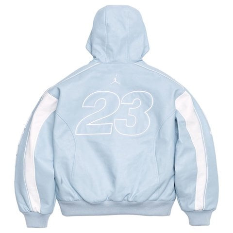Supreme Supreme®/Jordan® Hooded Leather Jacket - Hooded Leather Jacket