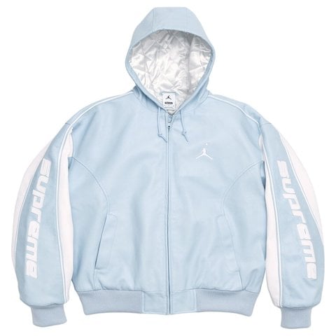 Supreme Supreme®/Jordan® Hooded Leather Jacket - Hooded Leather Jacket