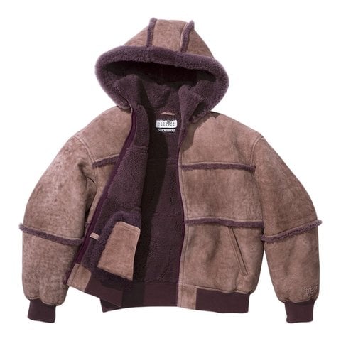 r*様 Supreme® Hooded Shearling Bomber Jac Supreme®/MM6 Maison Margiela Hooded Shearling Bomber Jacket - Supreme