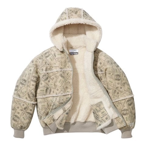 Supreme Supreme®/MM6 Maison Margiela Hooded Shearling Bomber Jacket - Hooded Shearling Bomber Jacket