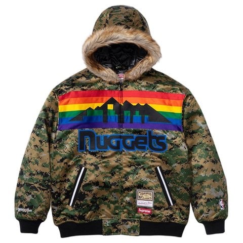 Supreme®/Mitchell & Ness® Teams Hooded Satin Varsity Jacket - Supreme