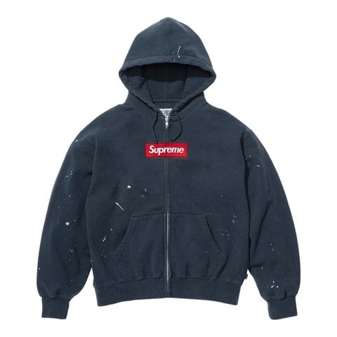 トップス Supreme MM6 Box Logo Zip Up Hooded black Supreme MM6 Maison Margiela Zip Up Hooded Sweatshirt Black Men's
