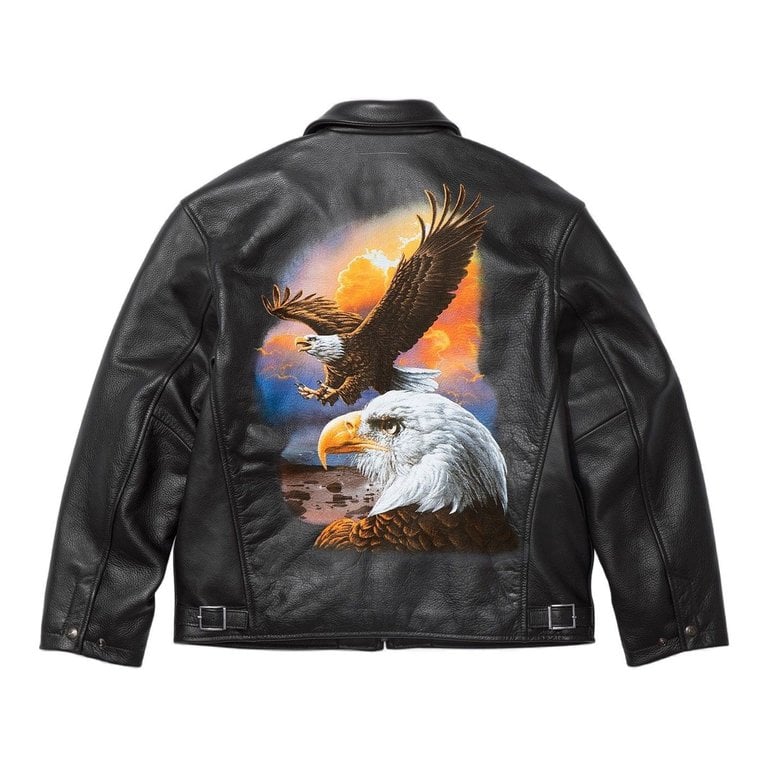 Supreme x MM6 Maison Margiela Schott Eagle Leather Jacket Spring 2026