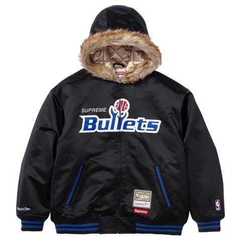 Supreme®/Mitchell & Ness® Teams Hooded Satin Varsity Jacket - Supreme