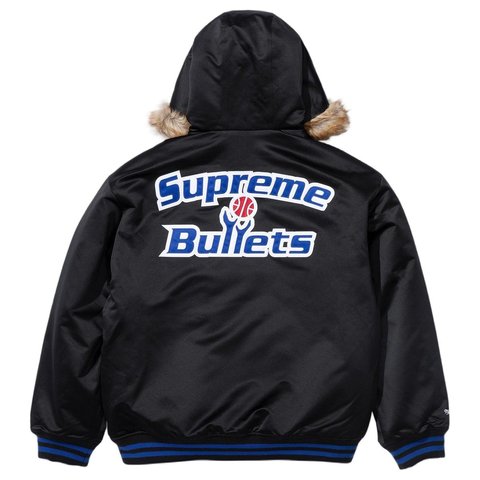 Supreme®/Mitchell & Ness® Teams Hooded Satin Varsity Jacket - Supreme