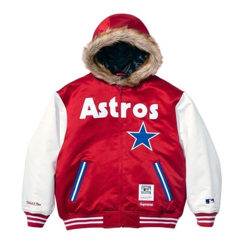 Supreme®/Mitchell & Ness® Teams Hooded Satin Varsity Jacket - Supreme