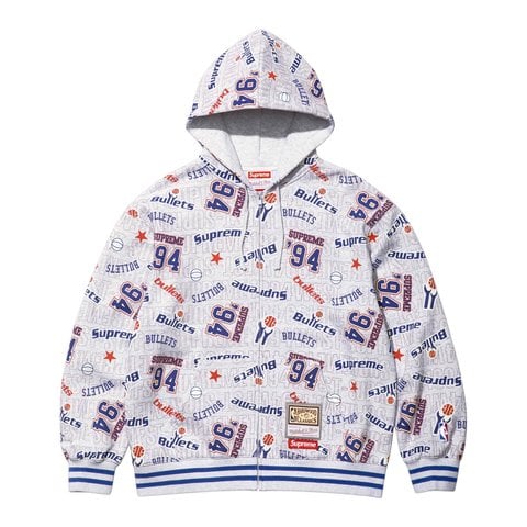 Supreme®/Mitchell & Ness® Teams Zip Up Hooded Sweatshirt - Supreme