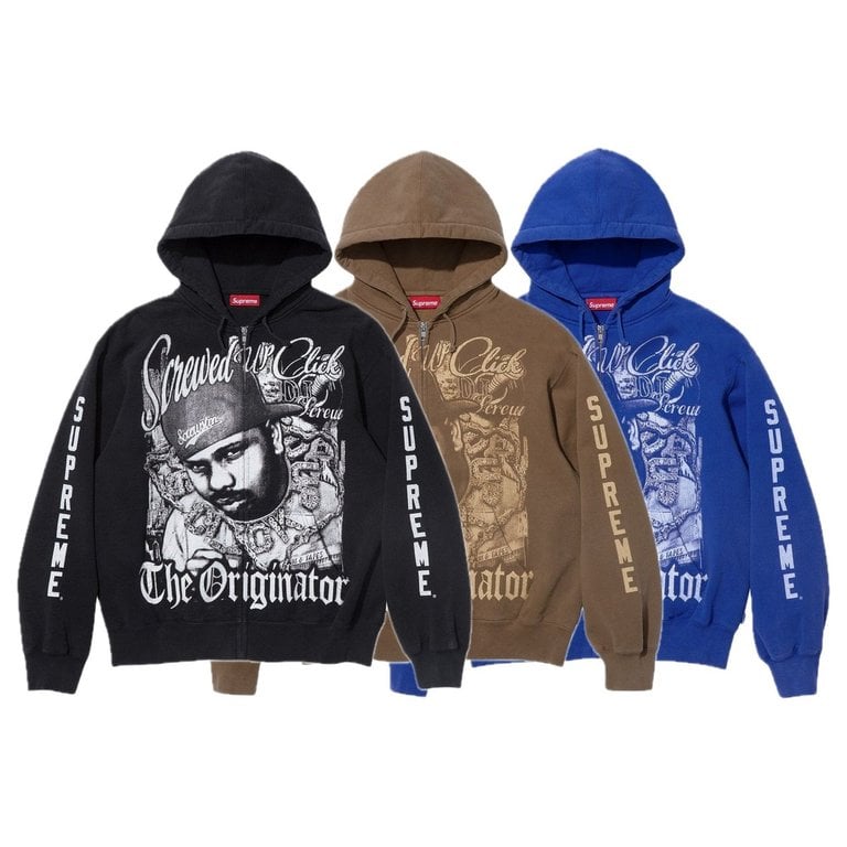 Supreme DJ Screw Zip Up Hooded Sweatshirt SS26 Week 6