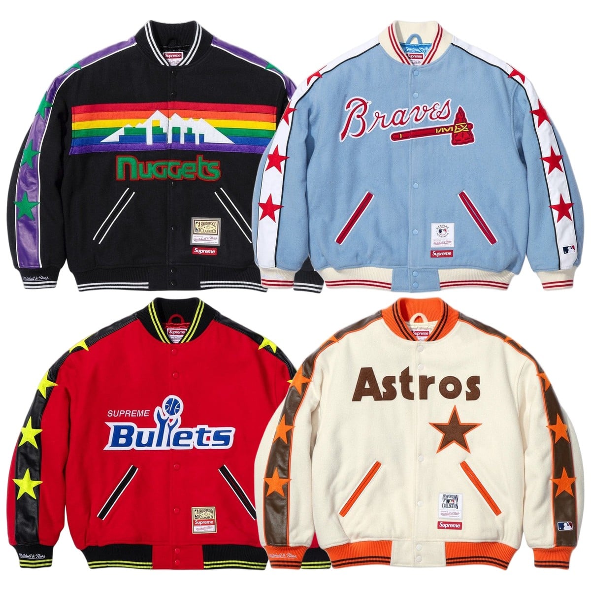 Supreme®/Mitchell & Ness® Teams Varsity Jacket - Supreme Supreme®/Mitchell & Ness® Teams Varsity Jacket - Supreme