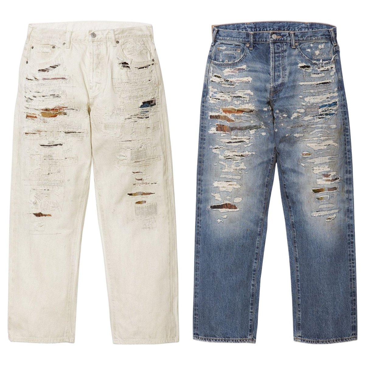 Supreme®/MM6 Maison Margiela Distressed Loose Fit Selvedge Jean