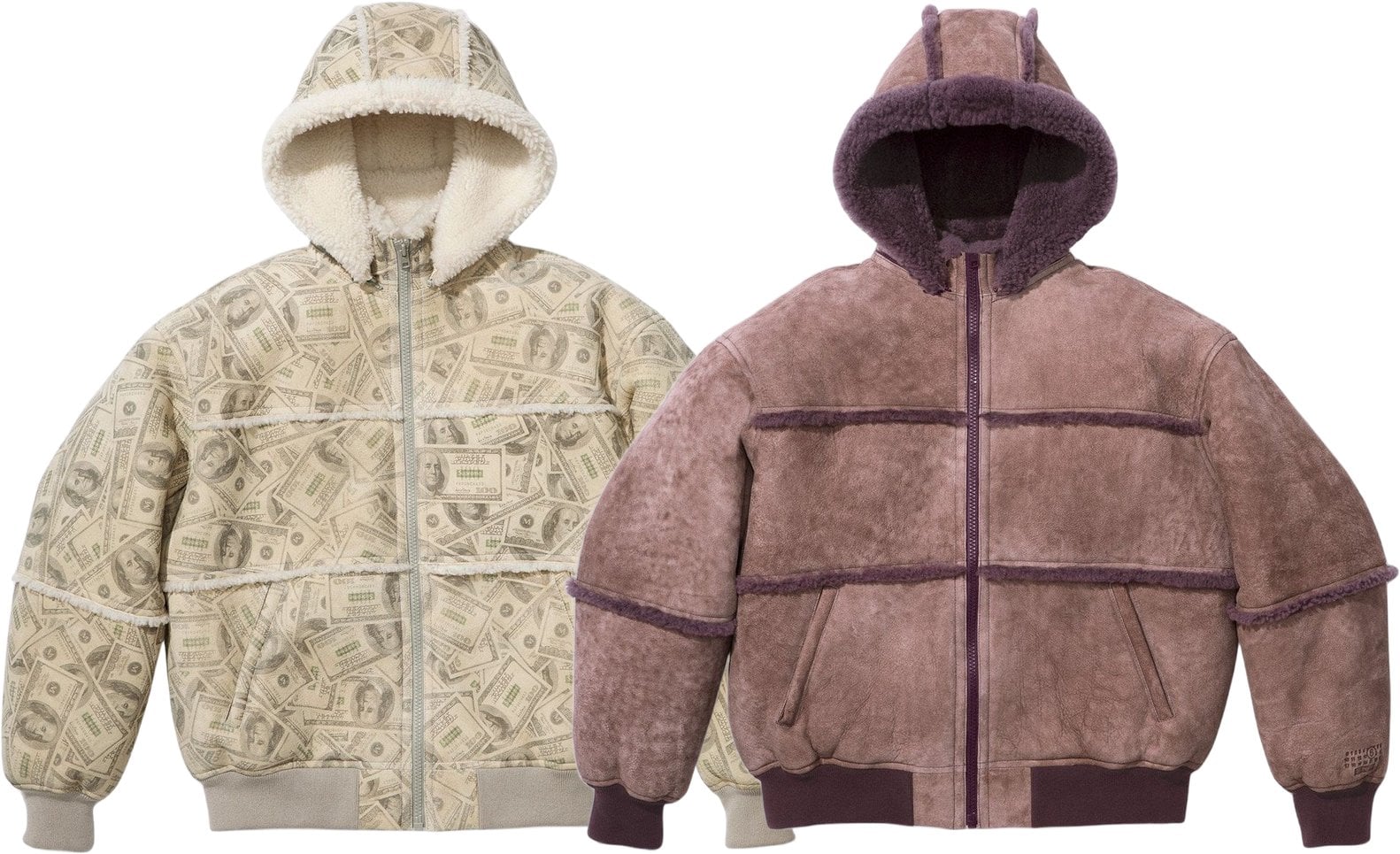 r*様 Supreme® Hooded Shearling Bomber Jac Supreme®/MM6 Maison Margiela Hooded Shearling Bomber Jacket - Supreme