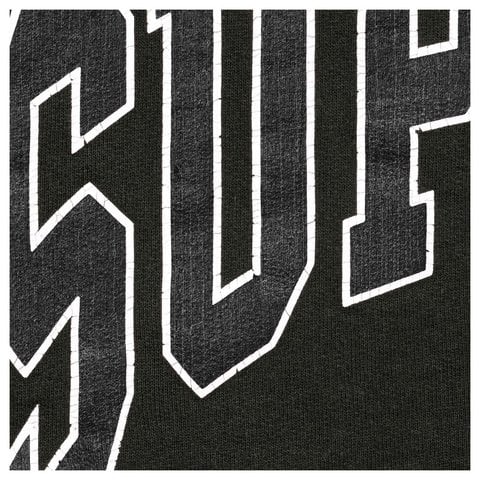 Supreme Cracked Raglan Zip Up Hooded Sweatshirt - Black