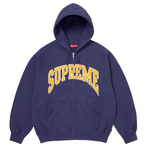 Cracked Raglan Zip Up Hooded Sweatshirt - Supreme