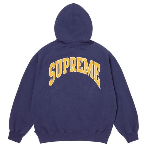 Cracked Raglan Zip Up Hooded Sweatshirt - Supreme