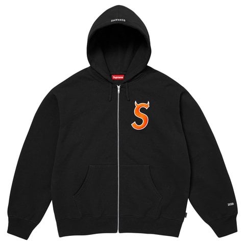 Devil S Logo Zip Up Hooded Sweatshirt - Supreme