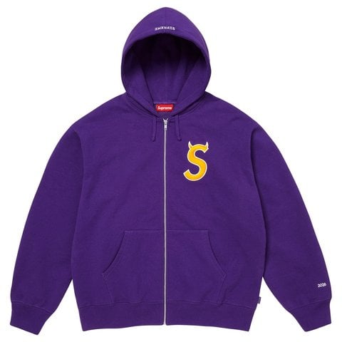 Devil S Logo Zip Up Hooded Sweatshirt - Supreme