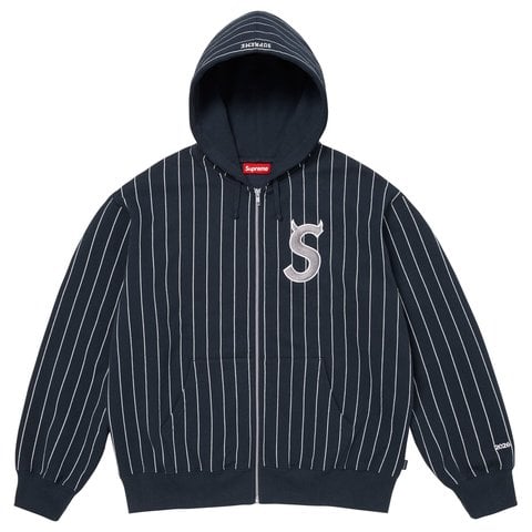 Devil S Logo Zip Up Hooded Sweatshirt - Supreme