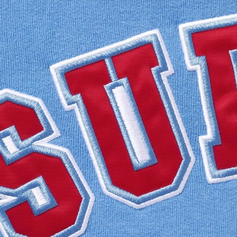 Supreme Filled Zip Up Hooded Sweatshirt - Light Blue