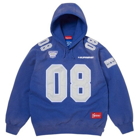 Supreme Football Jersey Hooded Sweatshirt - Royal