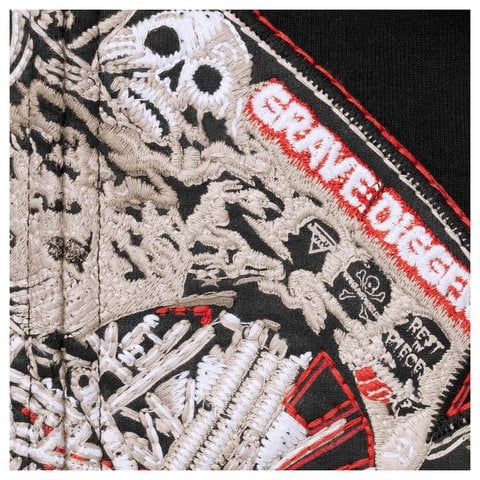 Supreme Monster Jam™ Grave Digger™ Bones Zip Up Hooded Sweatshirt - Black
