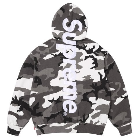 Supreme Satin Appliqué Hooded Sweatshirt - Snow Camo