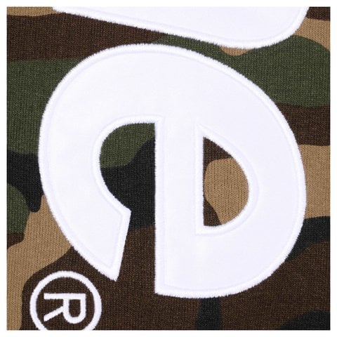 Supreme Satin Appliqué Hooded Sweatshirt - Woodland Camo