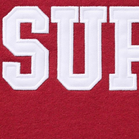 Supreme Shop Flag Half Zip Pullover - Dark Red - Tokyo
