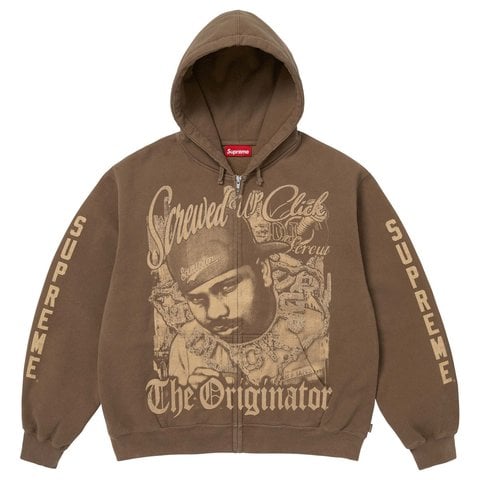 Supreme/DJ Screw Zip Up Hooded Sweatshirt - Supreme