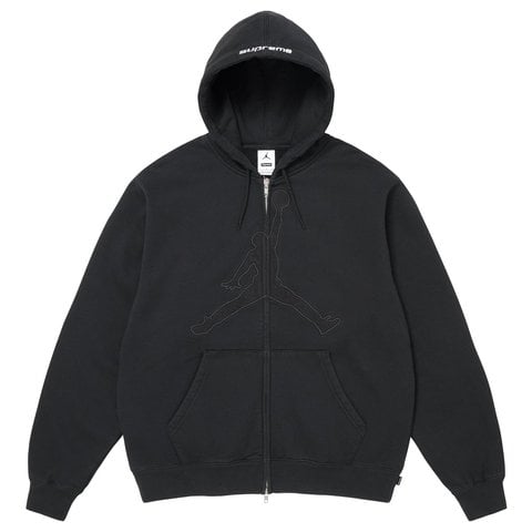 Supreme Supreme®/Jordan® Zip Up Hooded Sweatshirt - Black
