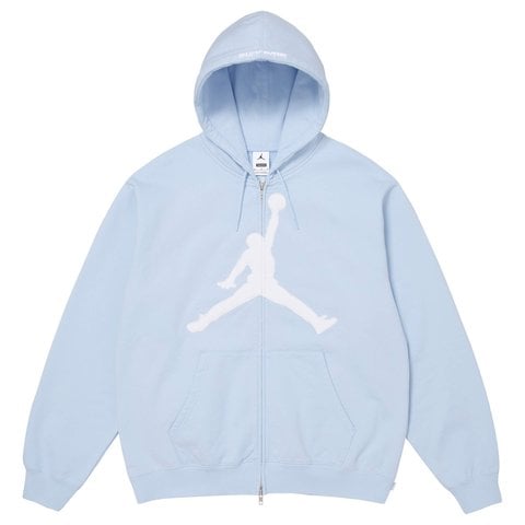 Supreme Supreme®/Jordan® Zip Up Hooded Sweatshirt - Light Blue