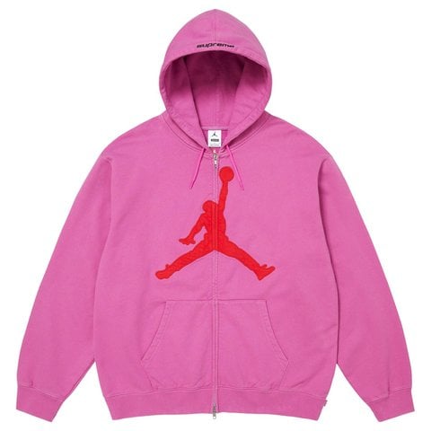 Supreme Supreme®/Jordan® Zip Up Hooded Sweatshirt - Pink