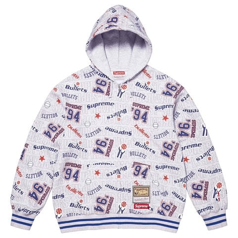 Supreme®/Mitchell & Ness® Teams Zip Up Hooded Sweatshirt - Supreme