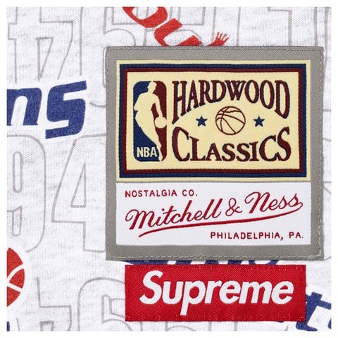 Supreme Supreme®/Mitchell & Ness® Teams Zip Up Hooded Sweatshirt - Ash Grey