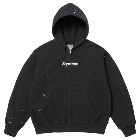Supreme/MM6 Box Logo Zip Up Hoodedパーカー黒M Supreme®/MM6 Maison Margiela Box Logo Zip Up Hooded Sweatshirt