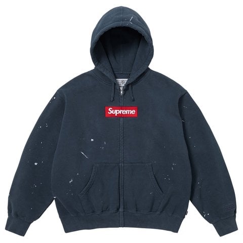 Supreme MM6 Box Logo Zip Up Hooded 黒 M Supreme®/MM6 Maison Margiela Box Logo Zip Up Hooded Sweatshirt
