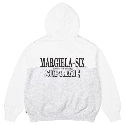 Supreme Supreme®/MM6 Maison Margiela Eagle Zip Up Hooded Sweatshirt - Ash Grey