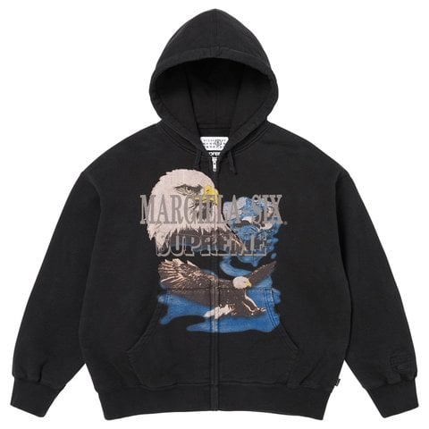 Supreme/MM6 Eagle ジップアップフーディー グレー Ｍ Supreme®/MM6 Maison Margiela Eagle Zip Up Hooded Sweatshirt - Supreme