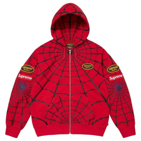 Supreme®/Vanson Leathers® Spider-Man Zip Up Hooded Sweatshirt