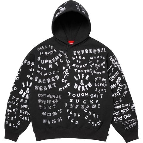 Supreme Too Deadly Hooded Sweatshirt - Black