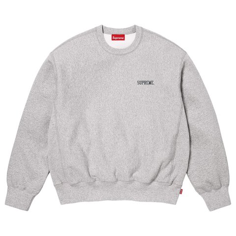 Supreme Washed Crewneck - Heather Grey