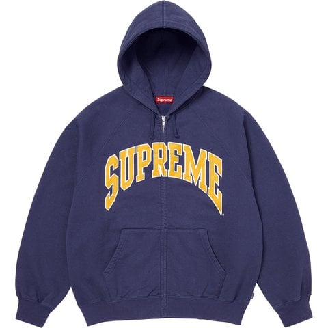 Cracked Raglan Zip Up Hooded Sweatshirt - Supreme